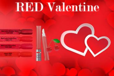 Red Valentine Color  Set 4 x 5g + Cherry Öl 10 ml Stift