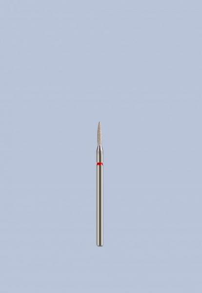 Diamantfräser "Flamme" Rot, Durchmesser 1.4 mm / Arbeitsteil 8 mm